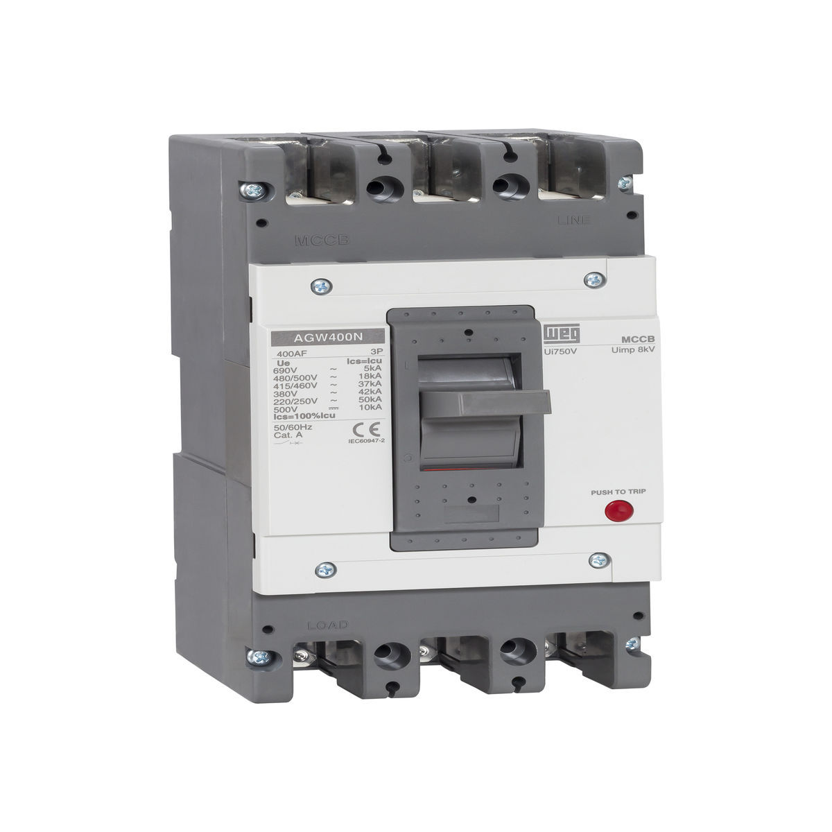 DISJUNTOR WEG AGW400N350-DX 3X350 42KA